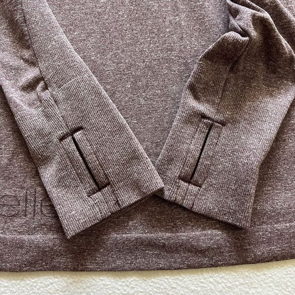 Oiselle Birds Of A Feather Women Mauve Long Sleeve Thumbhole Seamless Shirt S - Picture 5 of 9